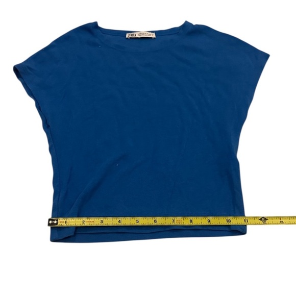 Zara Half Sleeve T-Shirt Royal Blue Medium - Picture 7 of 8